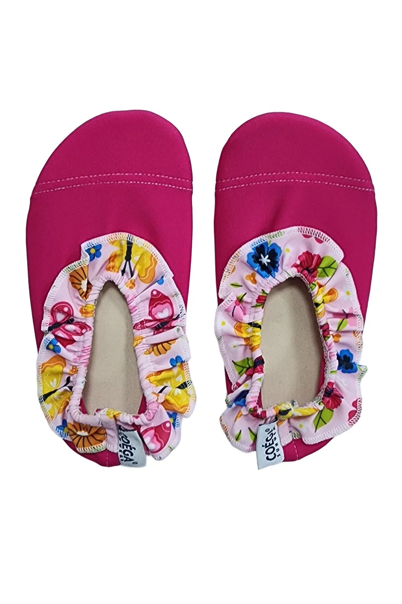 COEGA  Girls Baby/Kids/Youth Pool Shoes Kids - Pink Rosey Flowers